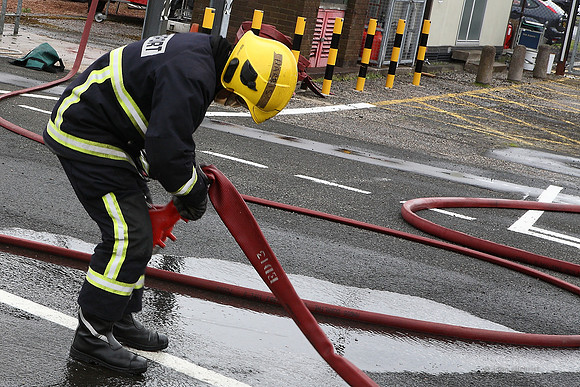 Emergency services related, may contain police, fire, and ambulance, organisations involved in first response to accidents, urgent problems and emergencies, photography by John Gilchrist.