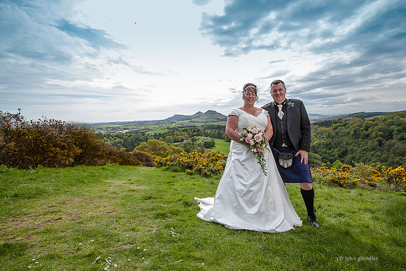 May show the bride and groom at their chosen Edinburgh wedding venue