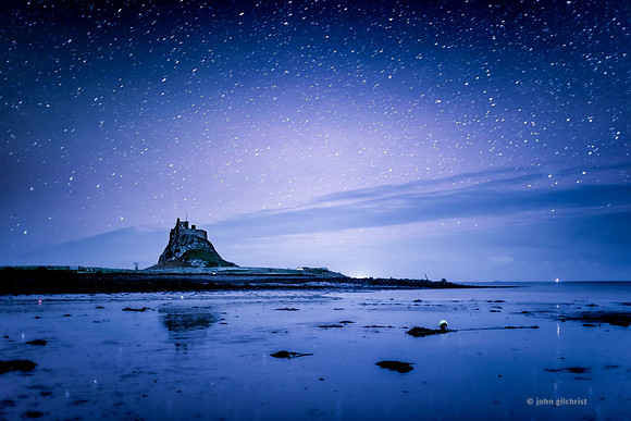 Holy Island of Lindisfarne related may contain night photo references of places and locations in Lindisfarne, photography by john gilchrist